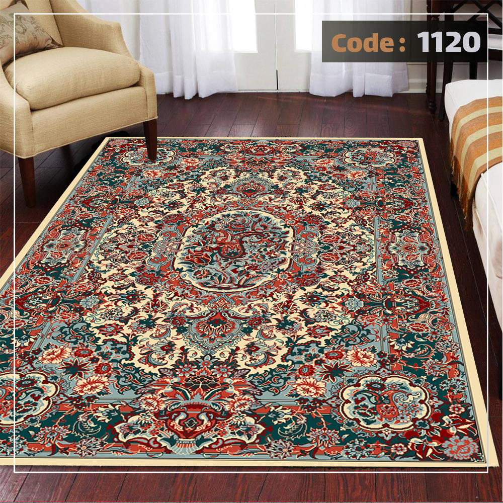 روفرشی کشدار کرم مخمل شانل 9متری 1120