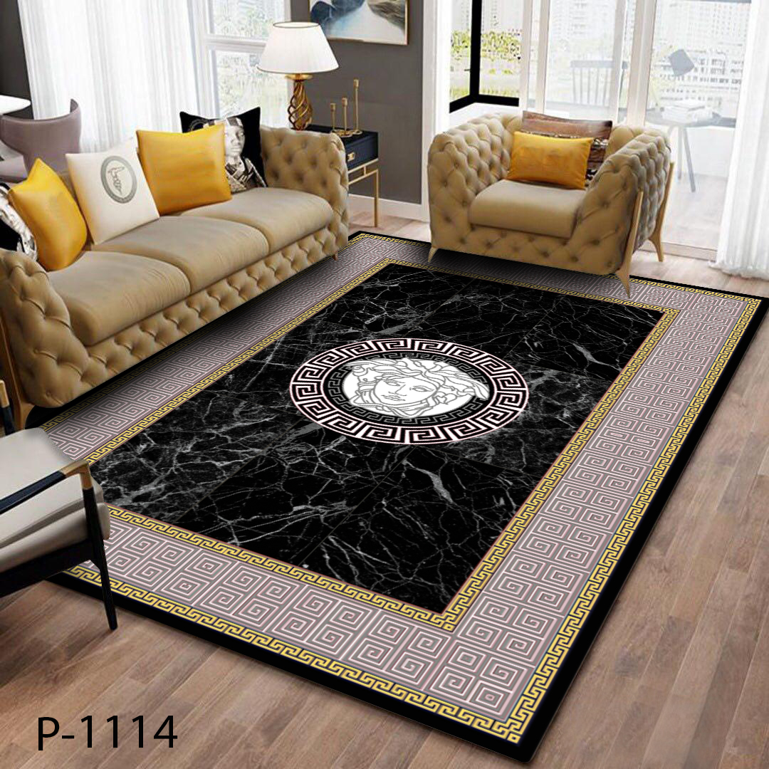 روفرشی کشدار مخمل شانل ورساچه ۱۲متری p1114 (آماده‌ارسال)