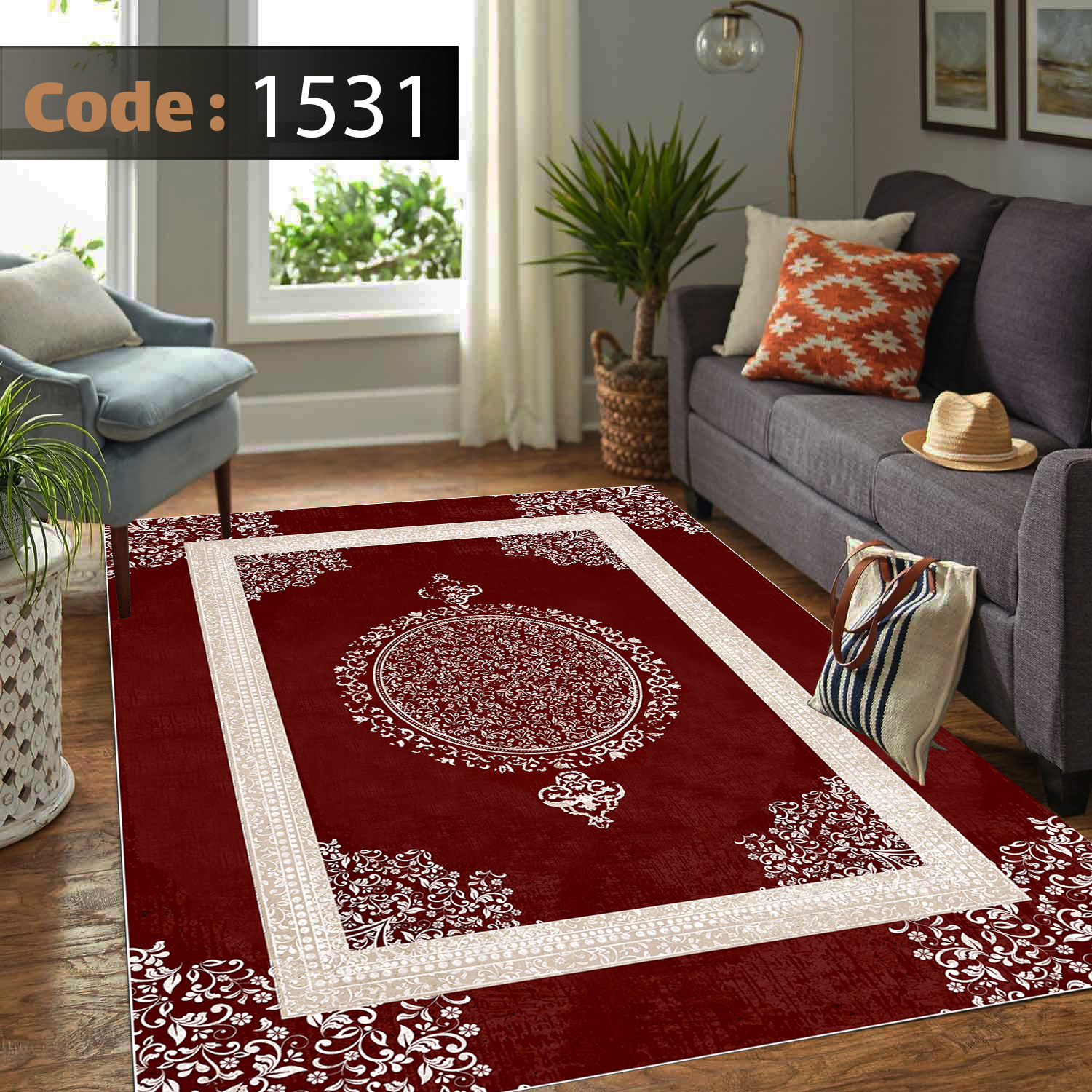 روفرشی کشدار مخمل شانل 12متری لاکی 1531