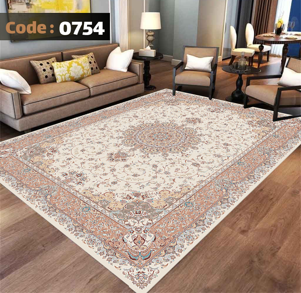 روفرشی کشدار کرم مخمل شانل 12متری ۰۷۵۴