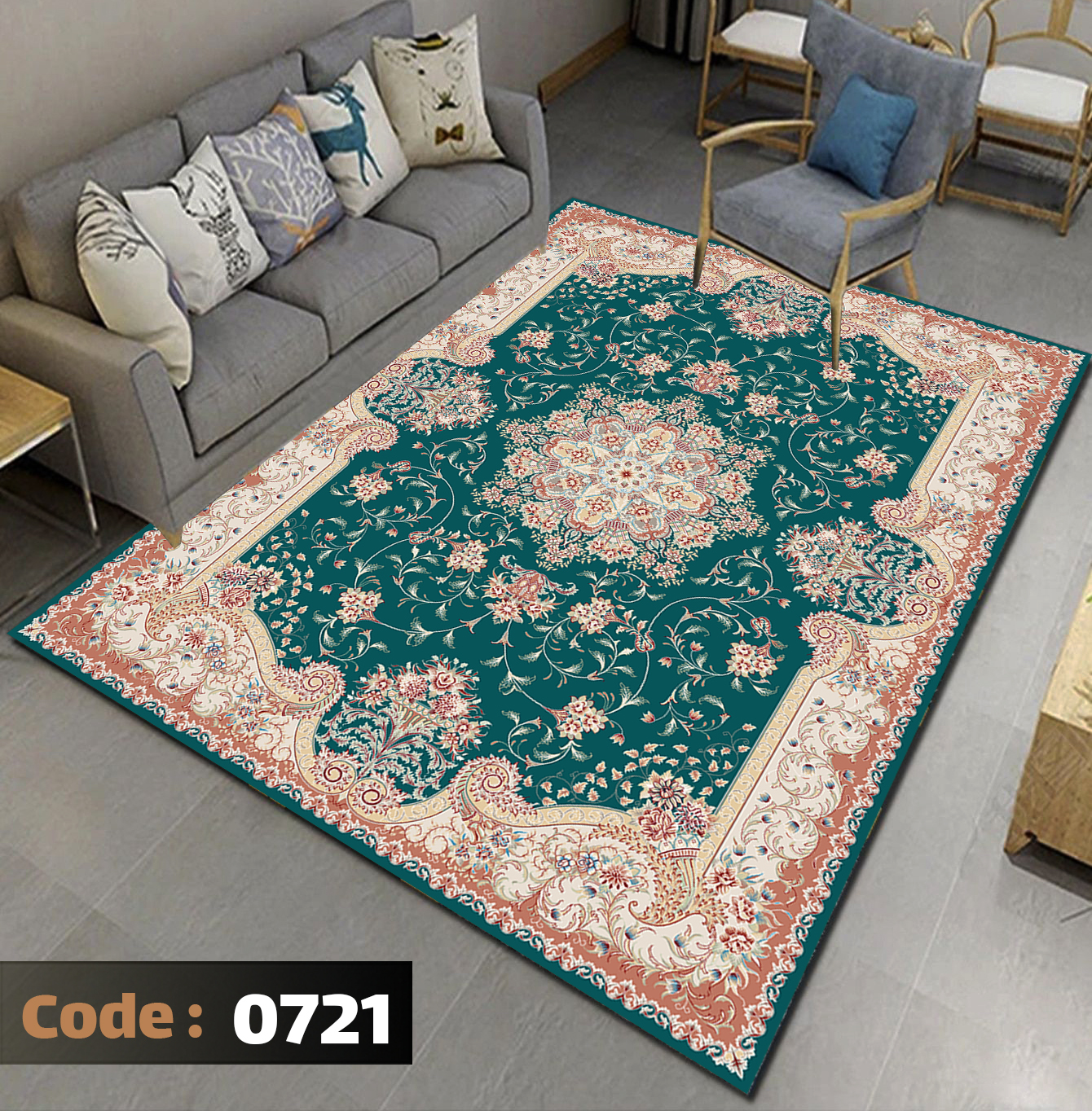 روفرشی کشدار مخمل شانل 4متری 0721