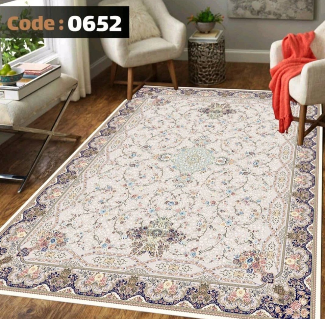 روفرشی کشدار مخمل شانل 6متری کرم ۰۶۵۲